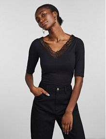 T-shirt YAS czarny damski 