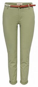 Spodnie eleganckie ONLY zielone damskie Materiałowe 15218519  Regular Fit