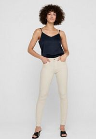 Jeansy ONLY kremowe damskie 15218655 Écru Skinny Fit