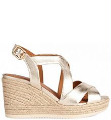 Espadryle na koturnie Geox  złote D35GVC.000CF.