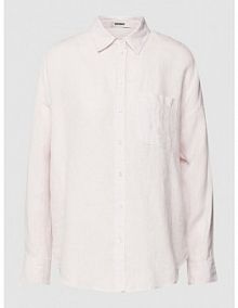 Bluzka z czystego lnu w jednolitym kolorze model DARIAALF ECOALF różowa damska EAN GASRDARAI0371WS23