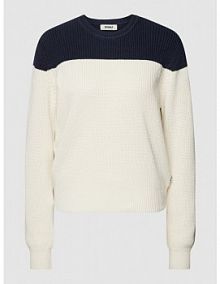 Sweter z dzianiny w dwóch kolorach ECOALF biały damski EAN GAKNELM000650WS23