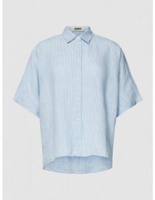 Bluzka z czystego lnu ze wzorem w paski model MELANIA ECOALF niebieska damska EAN GASRMELNA0371WS23