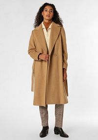 Płaszcz  Kobiety Wełna beżowy jednolity XL IPURI damski