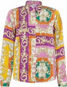 Bluzka z satyny z nadrukiem, z poliestru z recyklingu  damska Bonprix