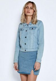 Kurtka przejściowa Noisy May niebieska damska Jeansowa