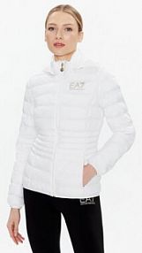 Kurtka puchowa EA7 Emporio Armani biała damska Przejściowa 8NTB23 TNF8Z 0101  Regular Fit