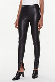 Spodnie skórzane Calvin Klein czarna 