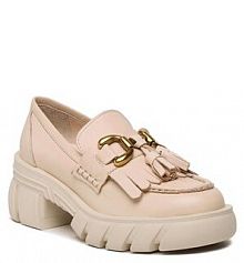 Półbuty na obcasie Badura beżowe