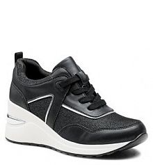 Półbuty na koturnie Clara Barson czarne