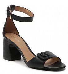 Sandały na obcasie Emporio Armani czarne