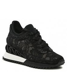 Półbuty na koturnie Le Silla czarne