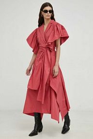 Sukienka maxi MMC STUDIO  różowa ILO.BASIC