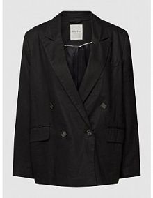 Żakiet z kieszeniami z patką model Sonjas Part Two czarny EAN Leinen BLZ Dopel