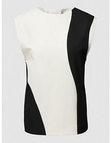 Top bluzkowy w dwóch kolorach model ABSTRACT BLOCKING TOP Calvin Klein Womenswear biały damski EAN K20K205589