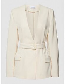 Żakiet z kieszeniami z patką model STRUCTURE TWILL Calvin Klein Womenswear biały EAN K20K205240