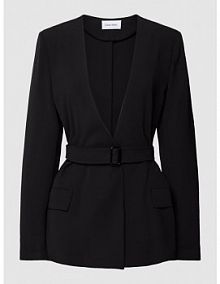 Żakiet z kieszeniami z patką model STRUCTURE TWILL Calvin Klein Womenswear czarny EAN K20K205240