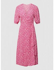 Sukienka midi z wiązanym paskiem model Angelo MbyM różowa EAN 50647520