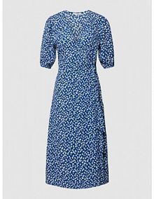 Sukienka midi z wiązanym paskiem model Angelo MbyM niebieska EAN 50647520