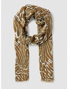 Szal we wzory na całej powierzchni Windsor oliwkowy damski EAN 30037296