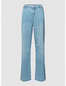 Jeansy o luźnym kroju z naszywką z logo LANIUS niebieskie damskie EAN 123 13497-00