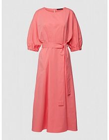 Sukienka midi z wiązanym paskiem LUISA CERANO różowa EAN 778375 3342