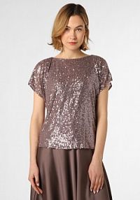 Koszulka z cekinami Kobiety Sztuczne włókno brązowy/lila jednolity 34 Swing damski