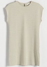 Sukienka mini Reserved beżowa 4214T-02X