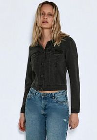 Kurtka przejściowa Noisy May czarna damska Jeansowa