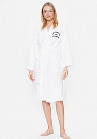 Szlafrok KARL LAGERFELD biały damski 