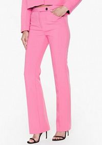 Spodnie eleganckie Sisley różowe damskie Materiałowe