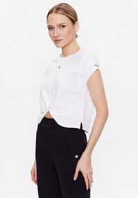 T-shirt Converse biały damski Star Chevron Twist 10024546-A02  Cropped Fit