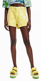 Szorty jeansowe Desigual żółte 