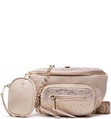 Torebka listonoszka Steve Madden beżowa