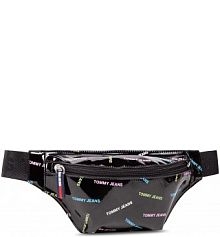 Saszetka nerka Tommy Jeans czarna damska Tjw Campus Twist Bumbag Ynyl AW0AW09716 BDS