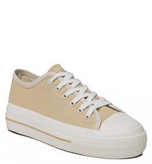 Półbuty na koturnie Guess beżowe