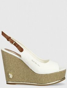 Espadryle na koturnie U.S. Polo Assn.  białe AYLIN013W.3C1