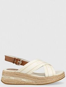 Espadryle na koturnie U.S. Polo Assn.  beżowe GLORY006W.3YT