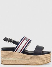 Espadryle na koturnie U.S. Polo Assn.  granatowe LOREN006W.3YT