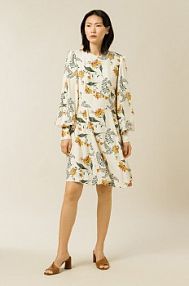 Sukienka mini Ivy Oak  beżowa IO1121F7380