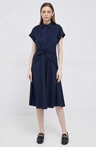 Sukienka midi Lauren Ralph Lauren  granatowa 250903193