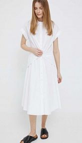 Sukienka midi Lauren Ralph Lauren  biała 250903193