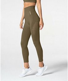 Legginsy bezszwowe phase khaki  Carpatree damskie