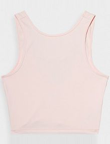 Top treningowy beżowy 4F 4FSS23TTSHF716-83S