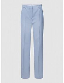 Spodnie materiałowe o kroju straight fit w kant model ESSENTIAL Calvin Klein Womenswear niebieskie damskie EAN K20K205188