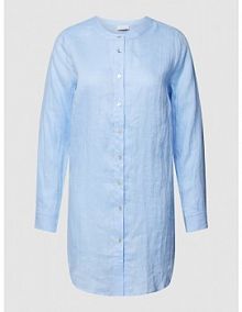 Bluzka koszulowa z okrągłym dekoltem model Scala JC Sophie niebieska damska EAN S8026