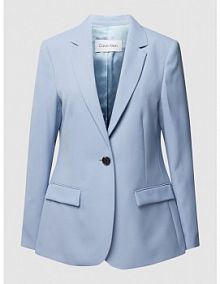 Żakiet z kołnierzem z połami model ESSENTIAL Calvin Klein Womenswear niebieski EAN K20K205187