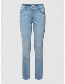 Jeansy o kroju slim fit z 5 kieszeniami QS niebieskie damskie EAN 2127987