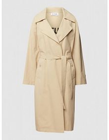 Płaszcz z kołnierzem z połami model BINA IQ Studio beżowy damski EAN TRENCH 1RHG OVS