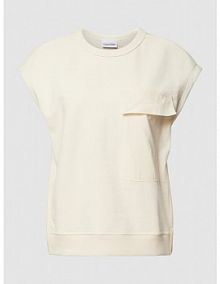 T-shirt z kieszenią na piersi Calvin Klein Womenswear biały damski EAN K20K205331